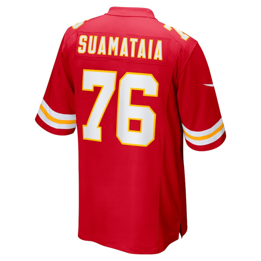 Kingsley Suamataia #76 Kansas City Chiefs Game Jersey - Men's | Red - Image 3