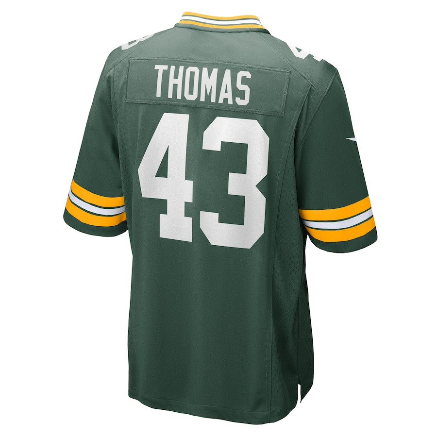 Kiondre Thomas #43 Green Bay Packers Game Jersey - Men's | Green - Image 3