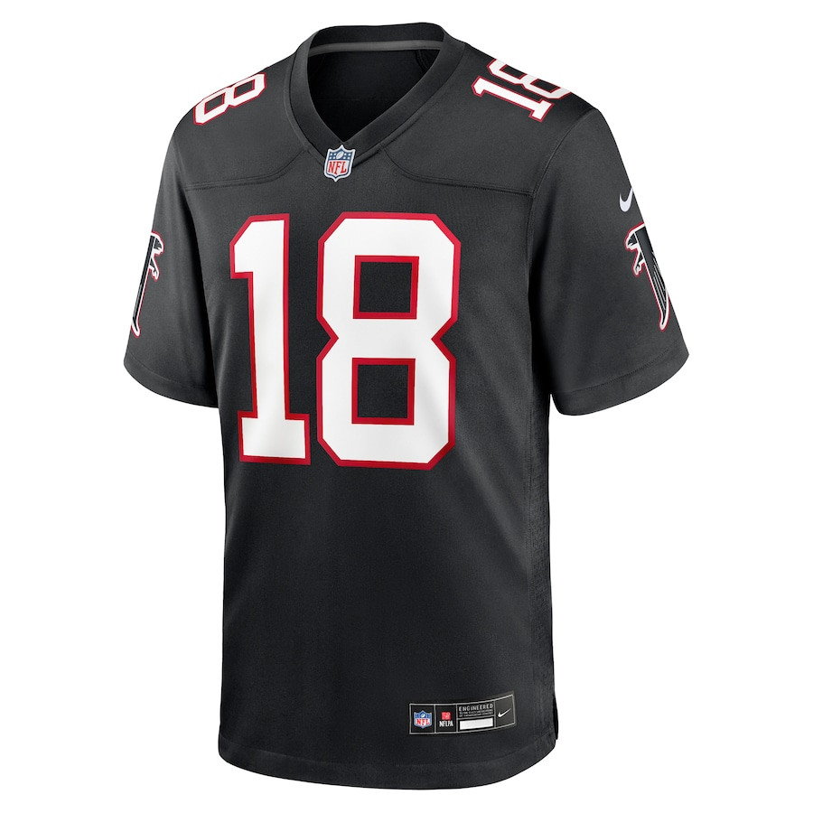 Alternative view of Kirk Cousins #18 Atlanta Falcons Alternate Game Jersey - Men's | Black