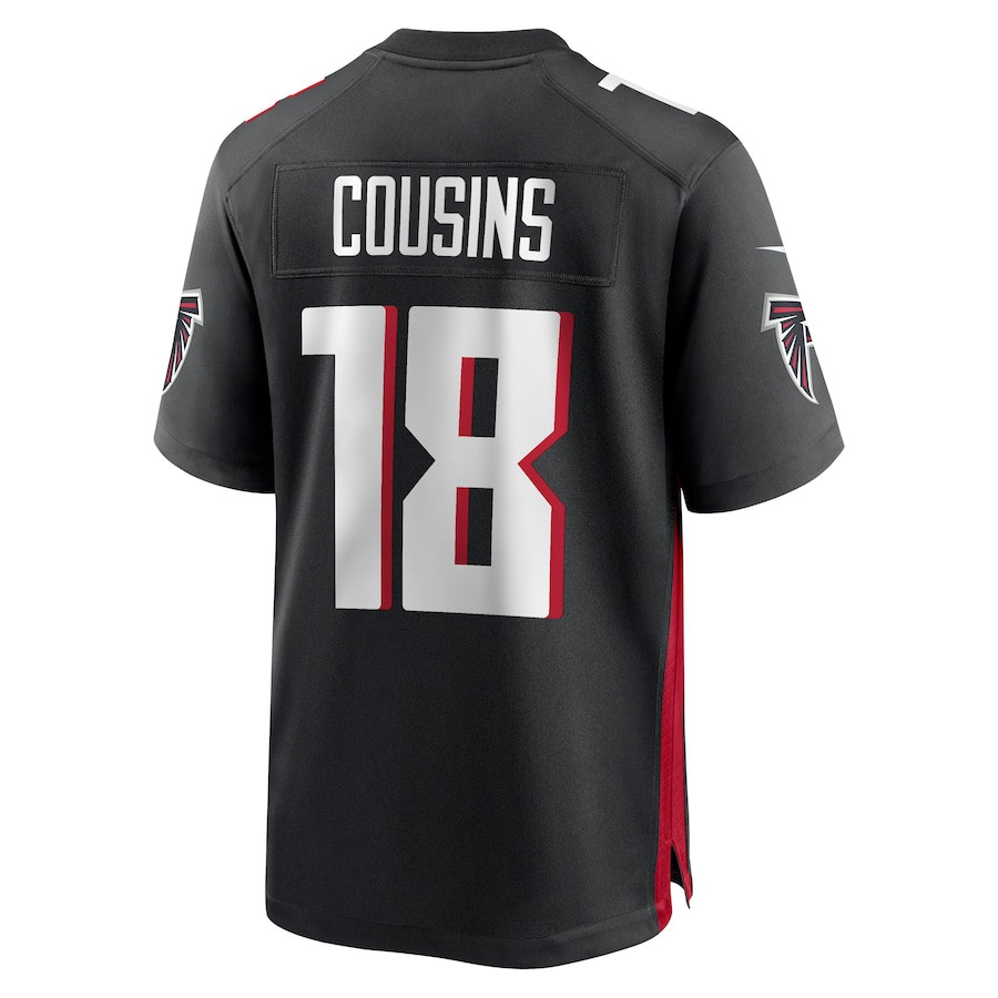 Kirk Cousins #18 Atlanta Falcons Game Jersey - Men's | Black - Image 3