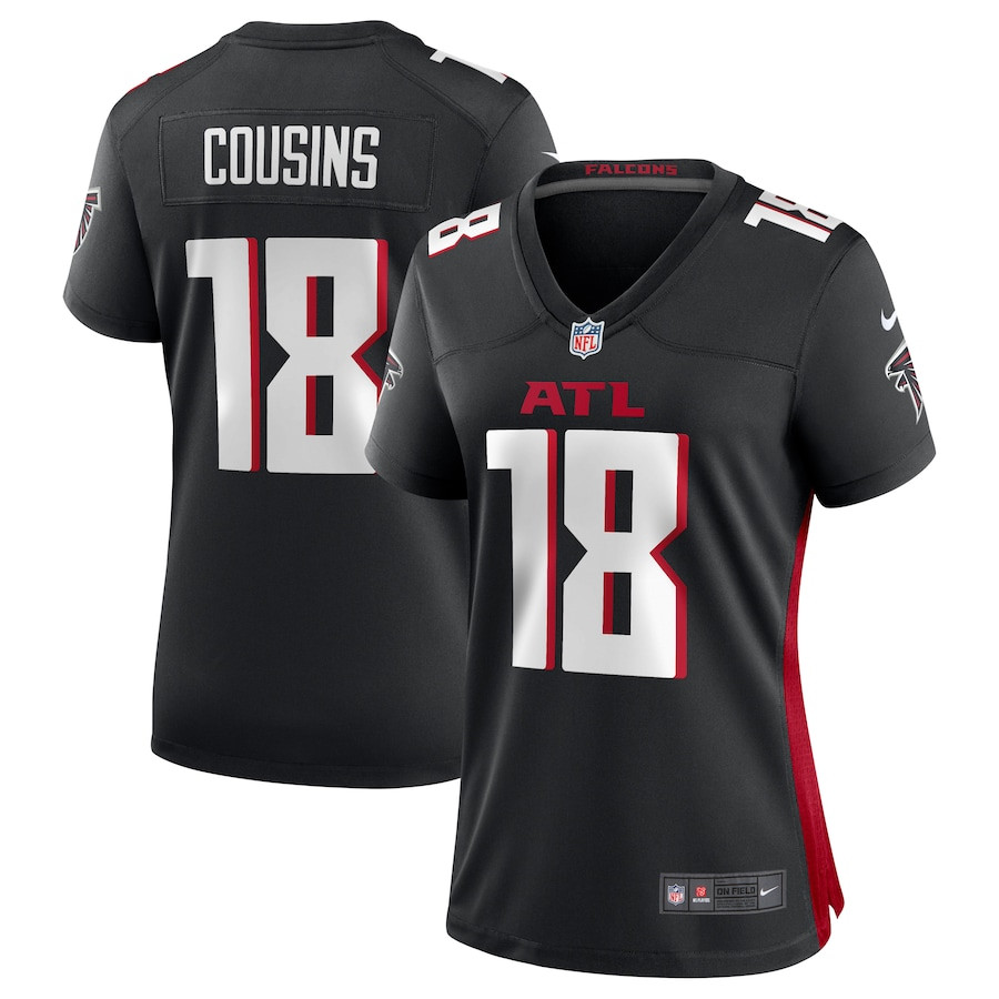 Kirk Cousins #18 Atlanta Falcons Game Jersey - Women's | Black