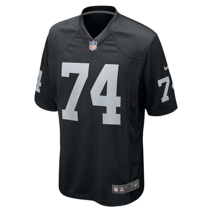 Alternative view of Kolton Miller #74 Las Vegas Raiders Game Jersey - Men's | Black