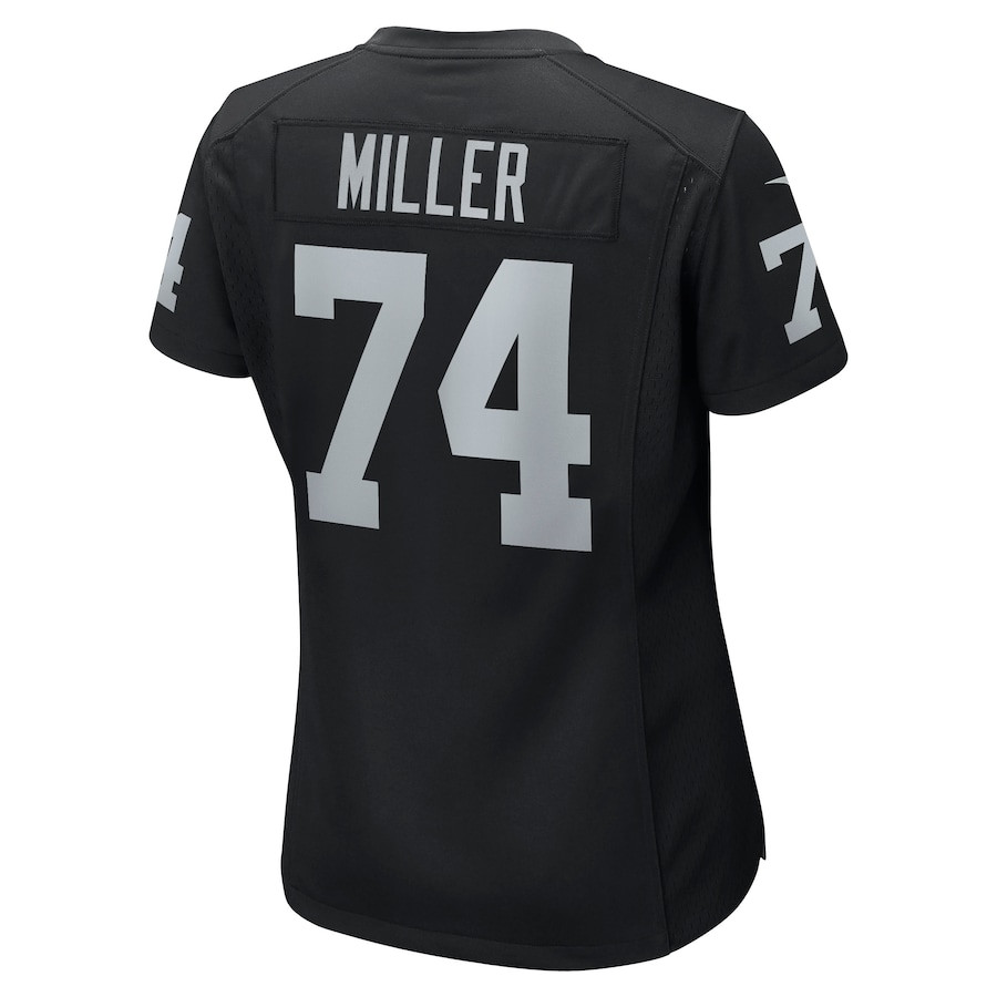 Kolton Miller #74 Las Vegas Raiders Game Jersey - Women's | Black - Image 3