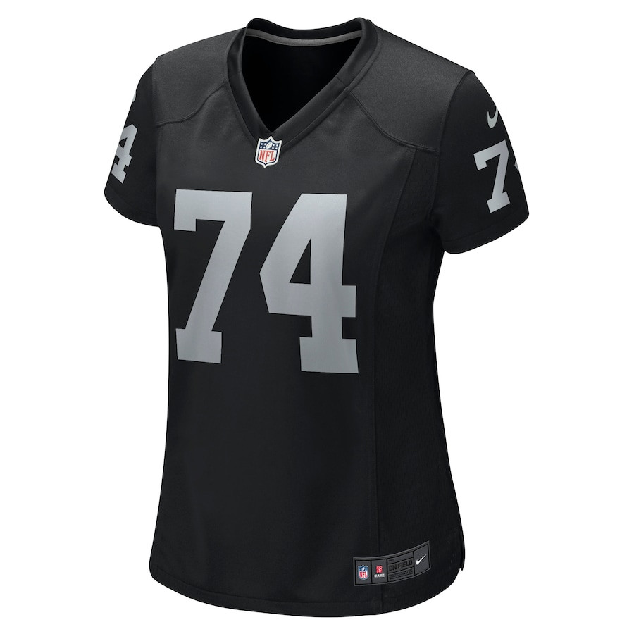 Alternative view of Kolton Miller #74 Las Vegas Raiders Game Jersey - Women's | Black