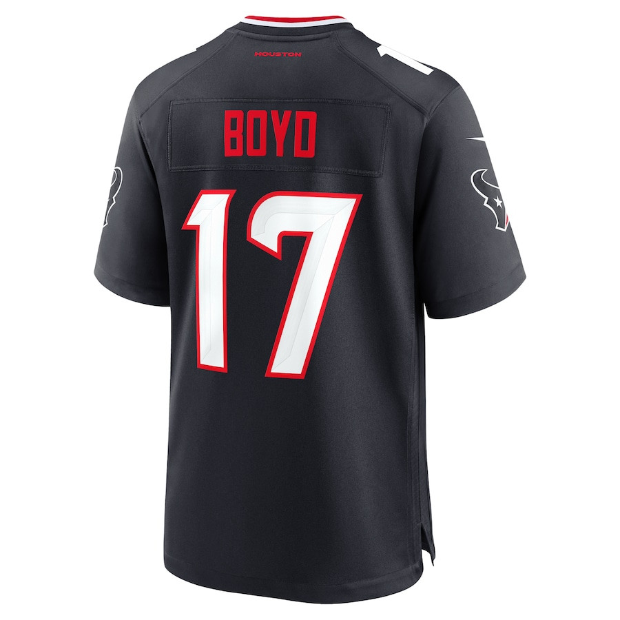 Kris Boyd #17 Houston Texans Game Jersey - Men's | Navy - Image 3