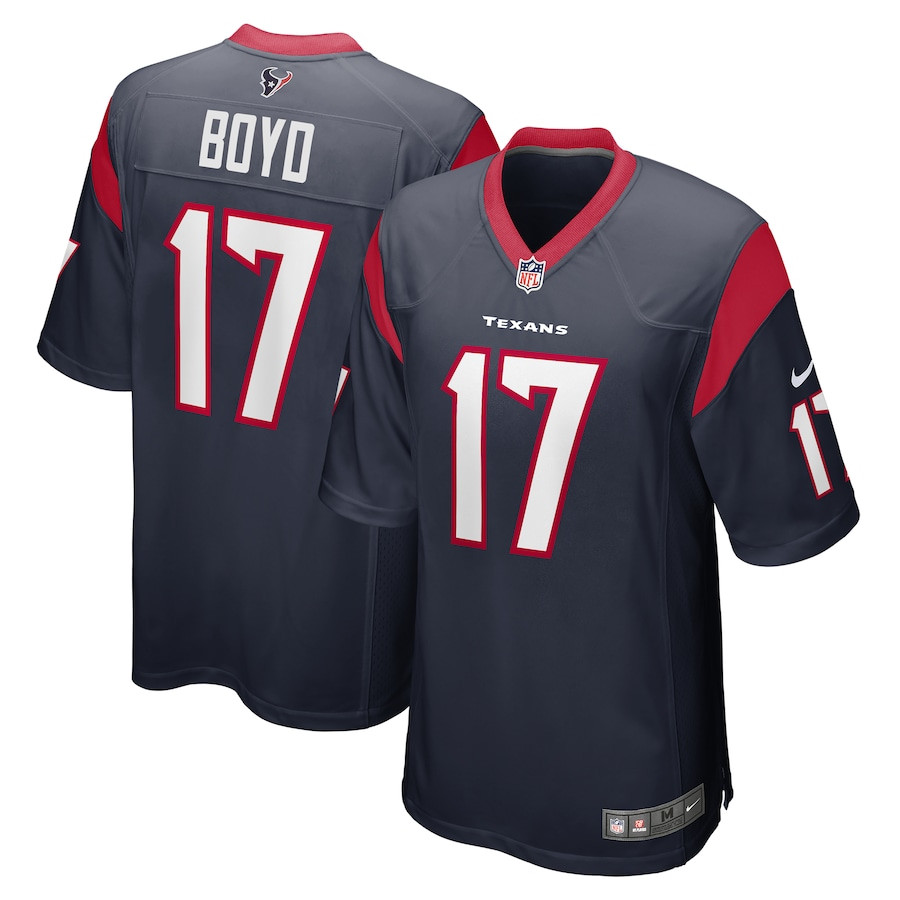 Kris Boyd #17 Houston Texans Game Jersey - Men's | Navy