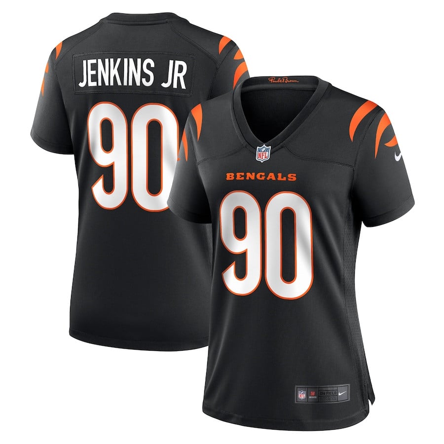 Kris Jenkins Jr. #90 Cincinnati Bengals Game Jersey - Women's | Black