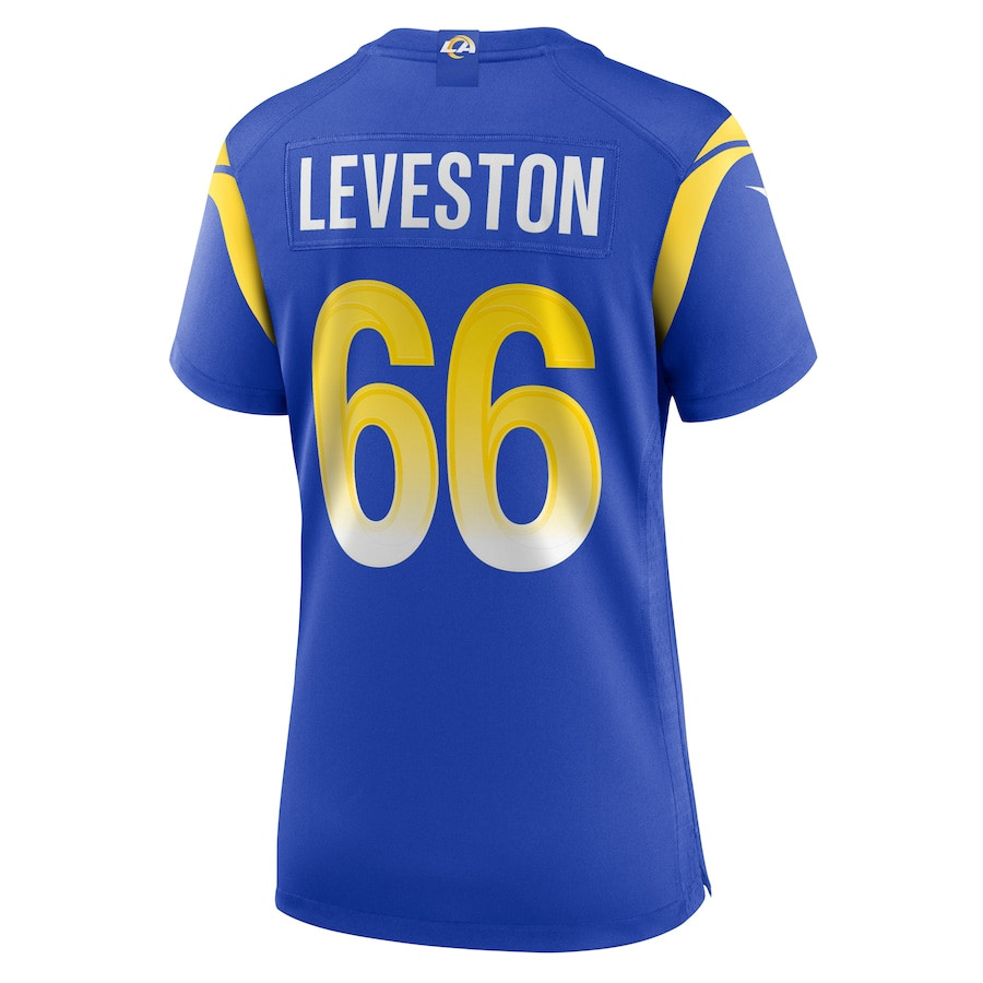 KT Leveston #66 Los Angeles Rams Game Jersey - Women's | Royal - Image 3