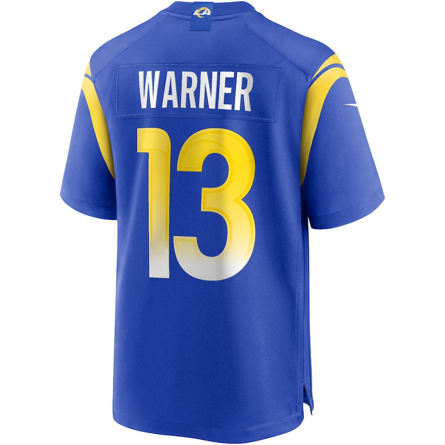 Kurt Warner #13 Los Angeles Rams Game Jersey - Men's | Royal - Image 3