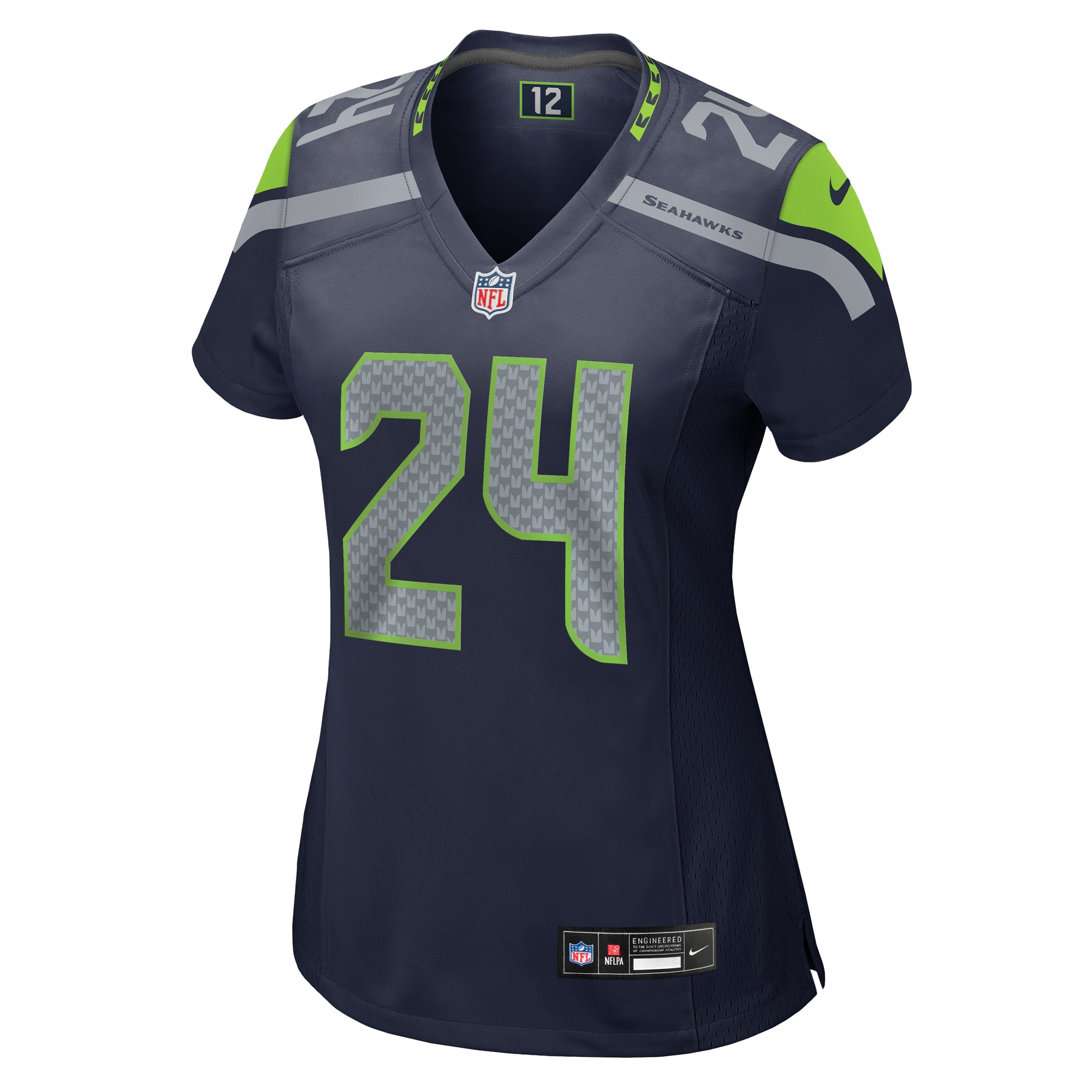 Alternative view of K'Von Wallace Seattle Seahawks Game Jersey - Women's