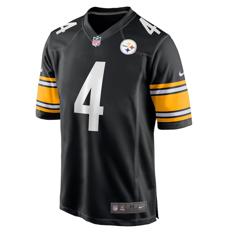 Alternative view of Kyle Allen #4 Pittsburgh Steelers Game Jersey - Men's | Black