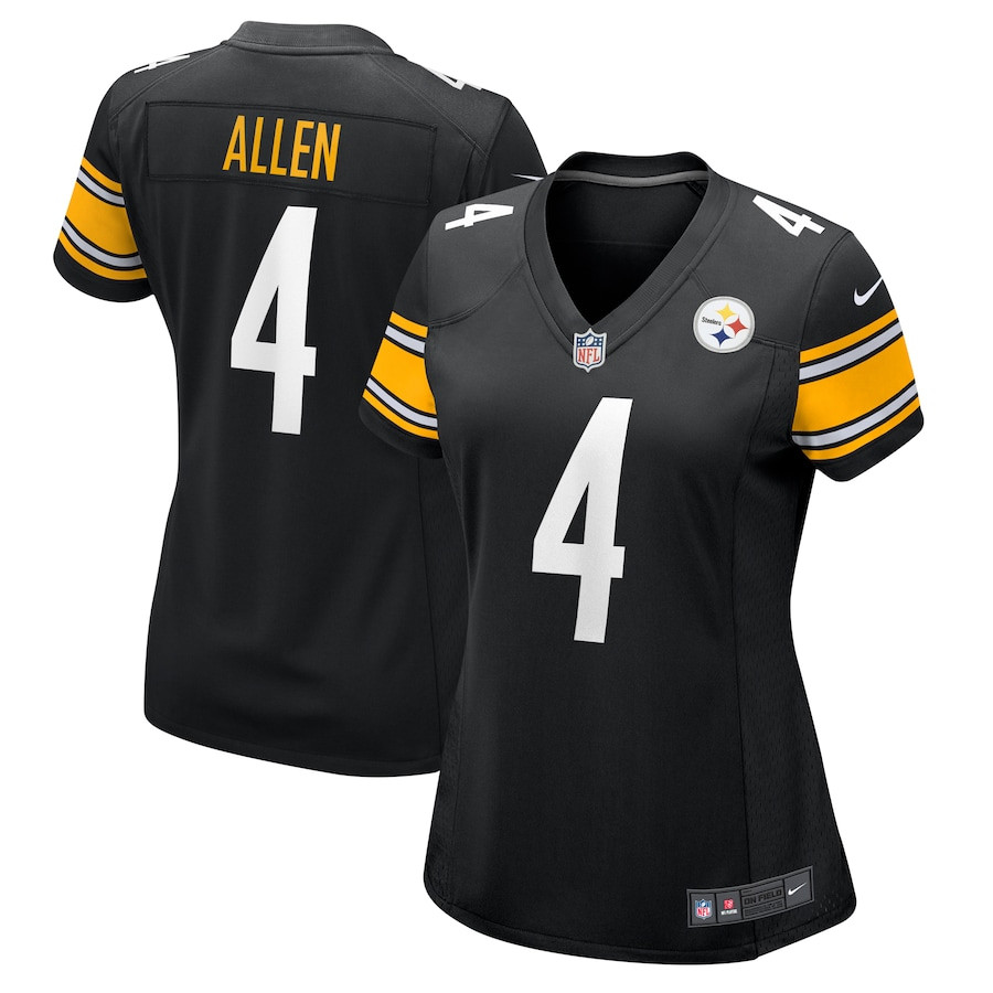 Kyle Allen #4 Pittsburgh Steelers Game Jersey - Women's | Black