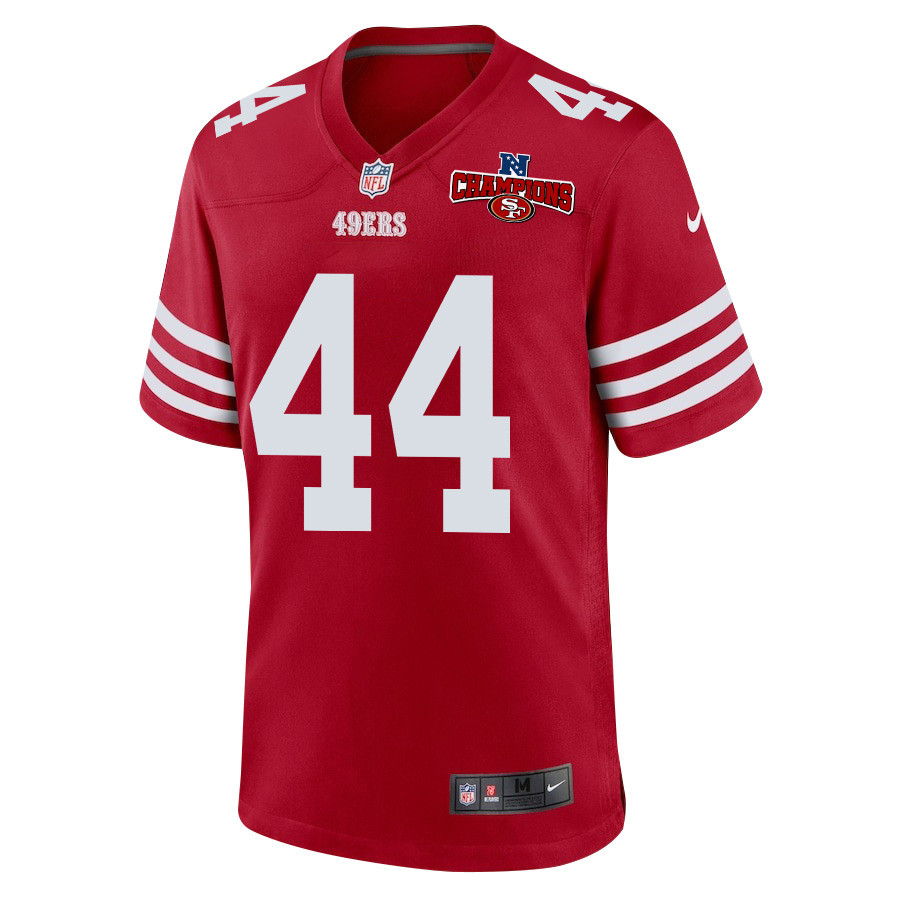 Alternative view of Kyle Juszczyk #44 San Francisco 49ers Game Jersey - Men's | Scarlet