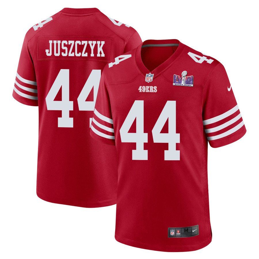 Kyle Juszczyk #44 San Francisco 49ers Super Bowl LVIII Patch Game Jersey - Men's | Scarlet
