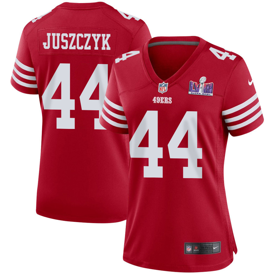 Kyle Juszczyk #44 San Francisco 49ers Super Bowl LVIII Patch Game Jersey - Women's | Scarlet