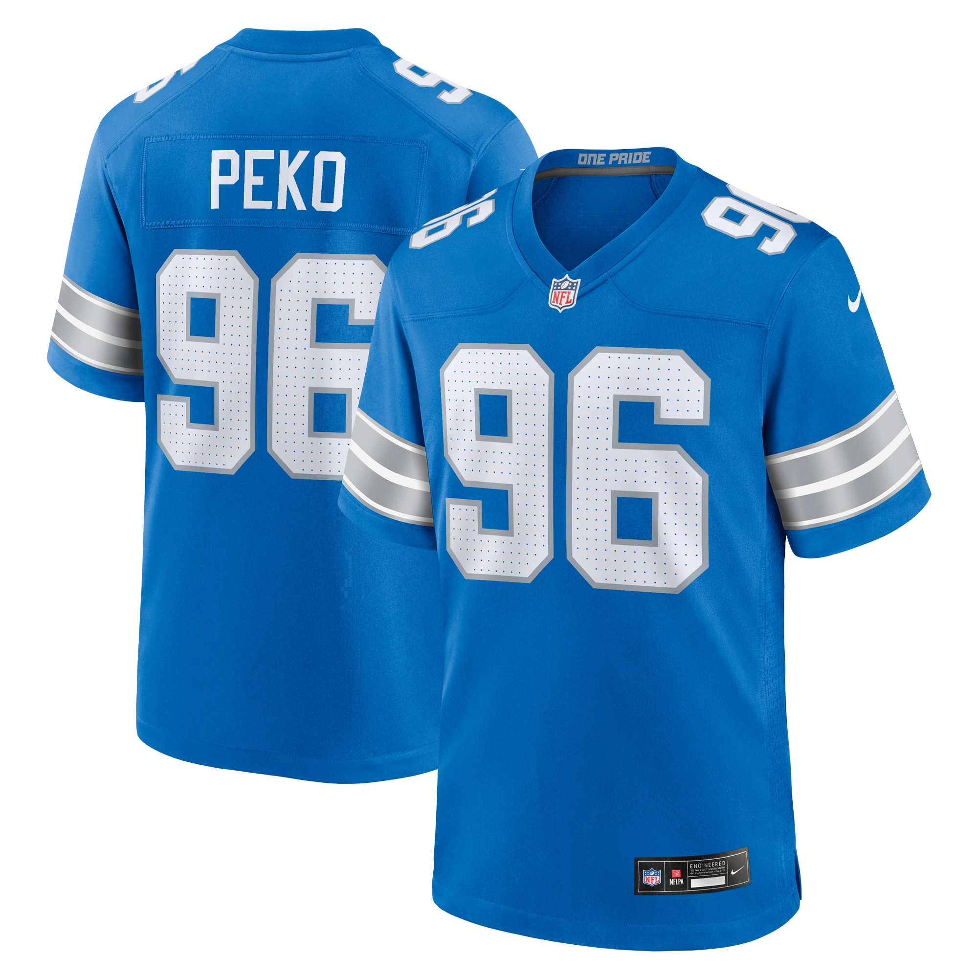Kyle Peko Detroit Lions Game Jersey - Men's