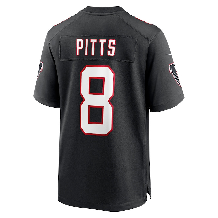 Kyle Pitts #8 Atlanta Falcons Game Jersey - Men's | Black - Image 3