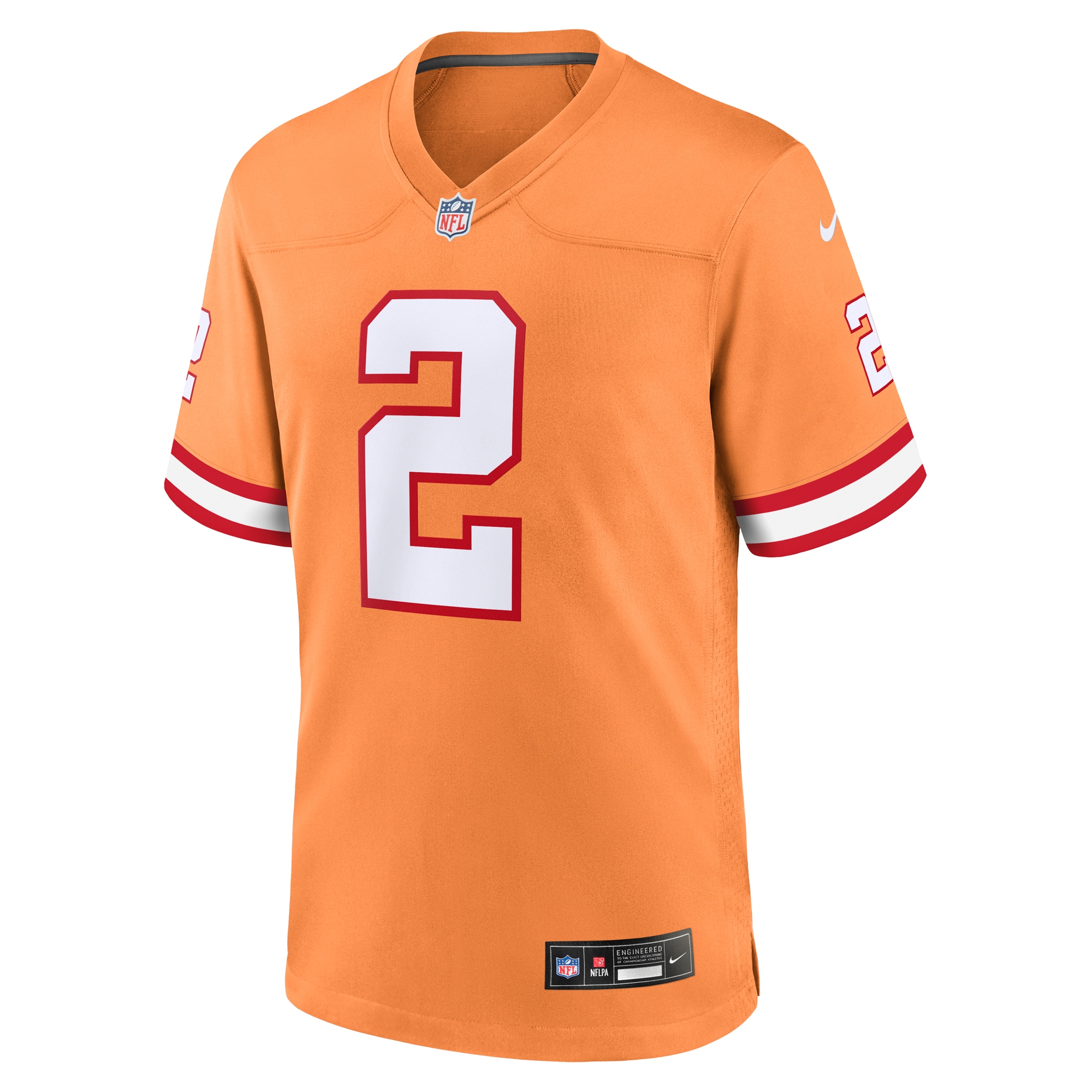 Alternative view of Kyle Trask Tampa Bay Buccaneers Throwback Game Jersey - Men's