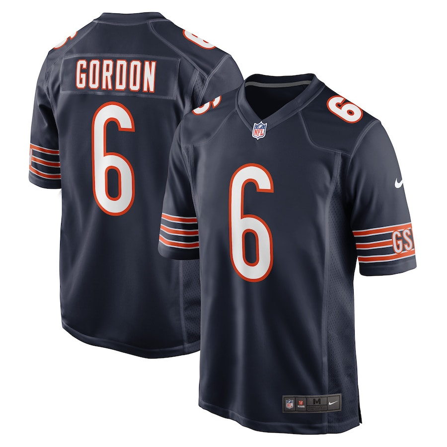 Kyler Gordon #6 Chicago Bears Game Jersey - Men's | Navy