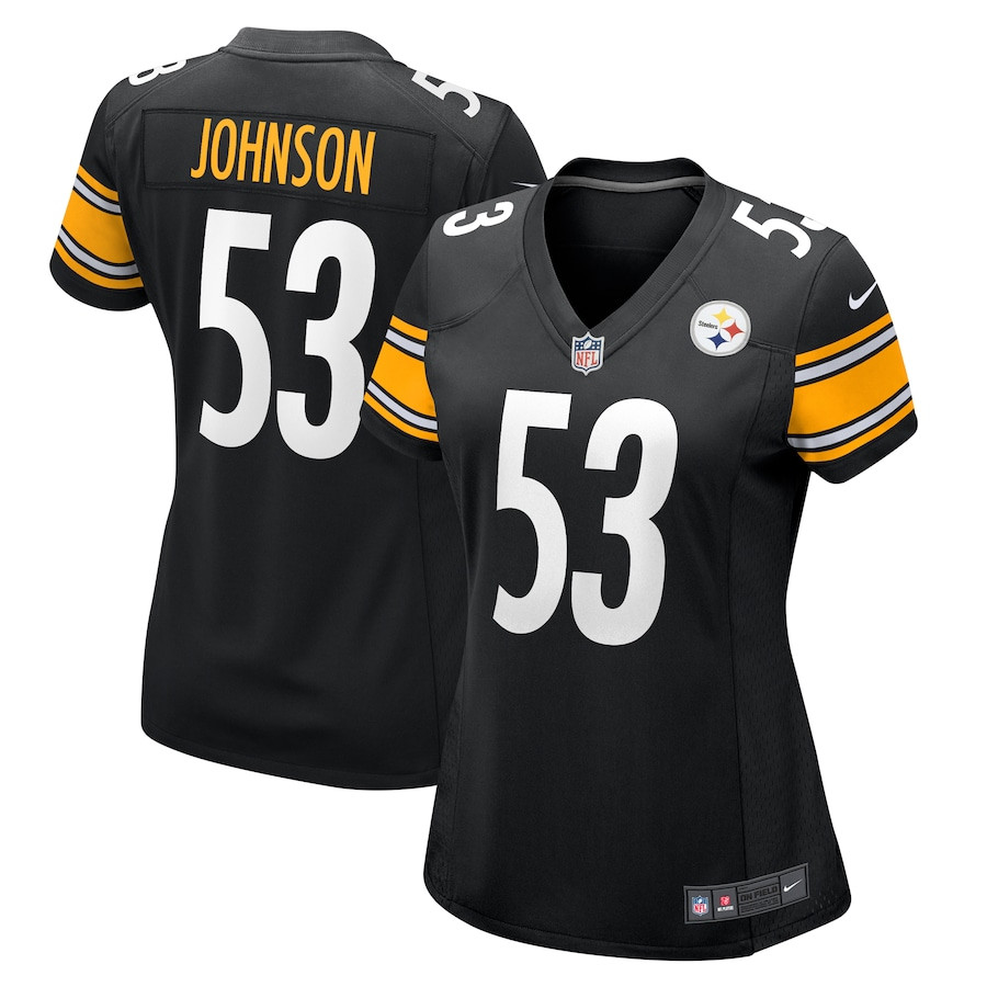 Kyron Johnson #53 Pittsburgh Steelers Game Jersey - Women's | Black