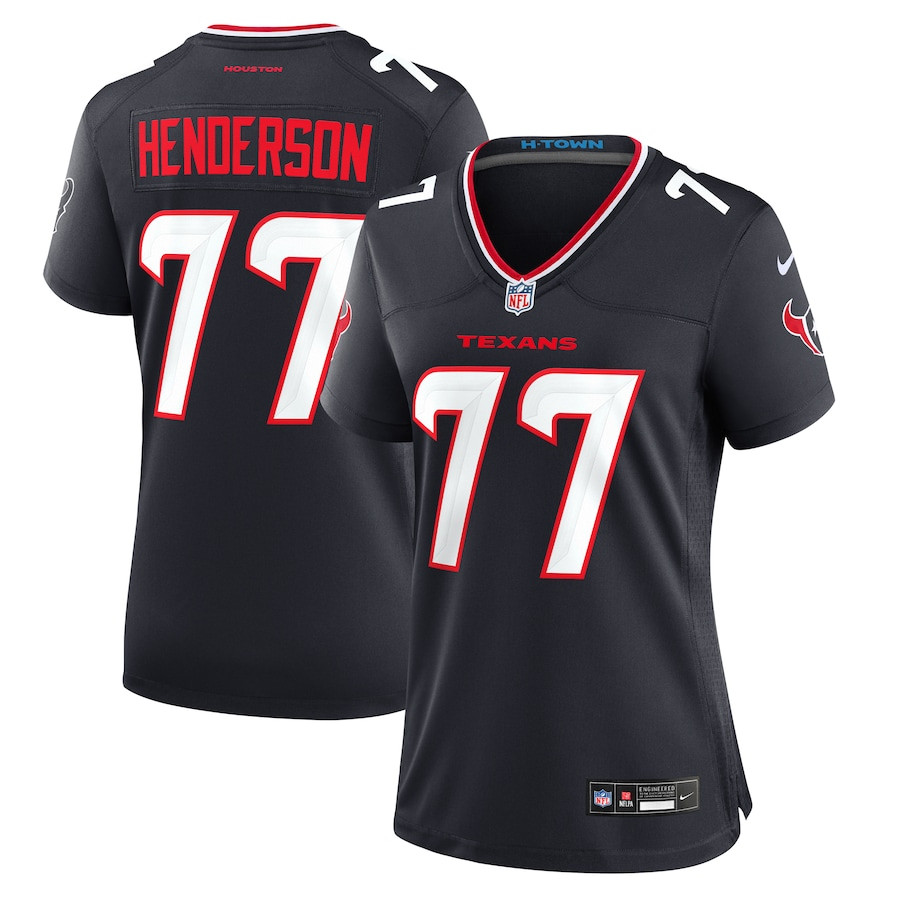 LaDarius Henderson #77 Houston Texans Game Jersey - Women's | Navy