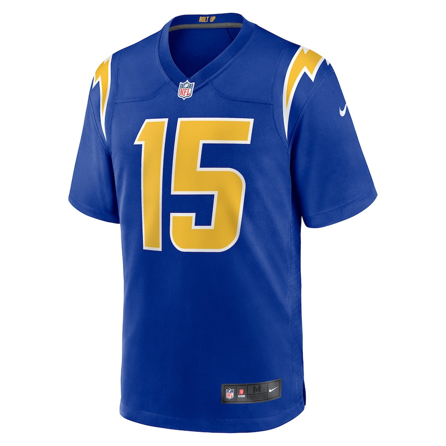 Alternative view of Ladd McConkey #15 Los Angeles Chargers Alternate Game Jersey - Men's | Royal