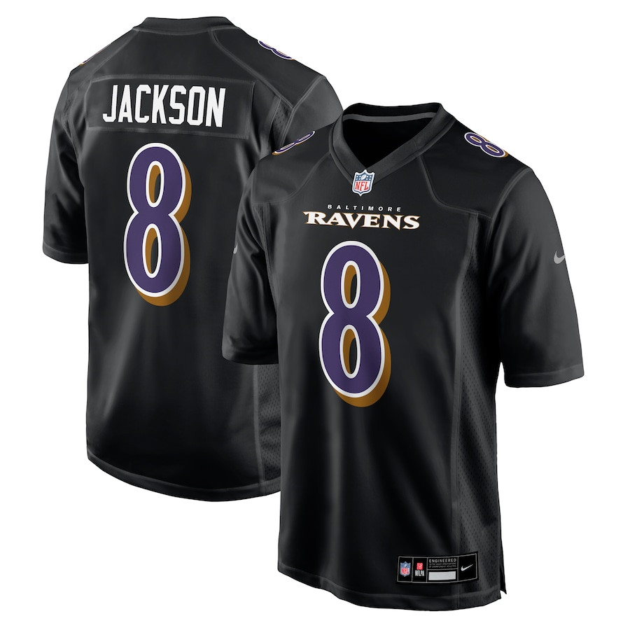 Lamar Jackson #8 Baltimore Ravens Game Jersey - Men's | Black