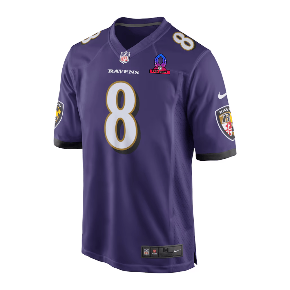 Alternative view of Lamar Jackson #8 Baltimore Ravens Game Jersey - Men's | Purple
