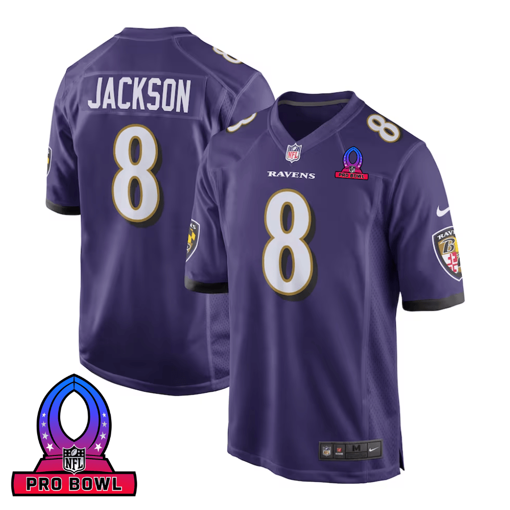 Lamar Jackson #8 Baltimore Ravens Game Jersey - Men's | Purple