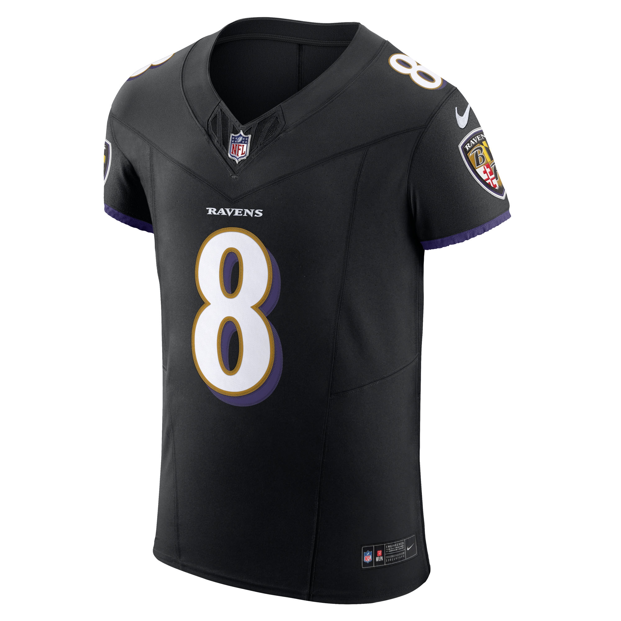 Alternative view of Lamar Jackson Baltimore Ravens Alternate Elite Jersey - Men's