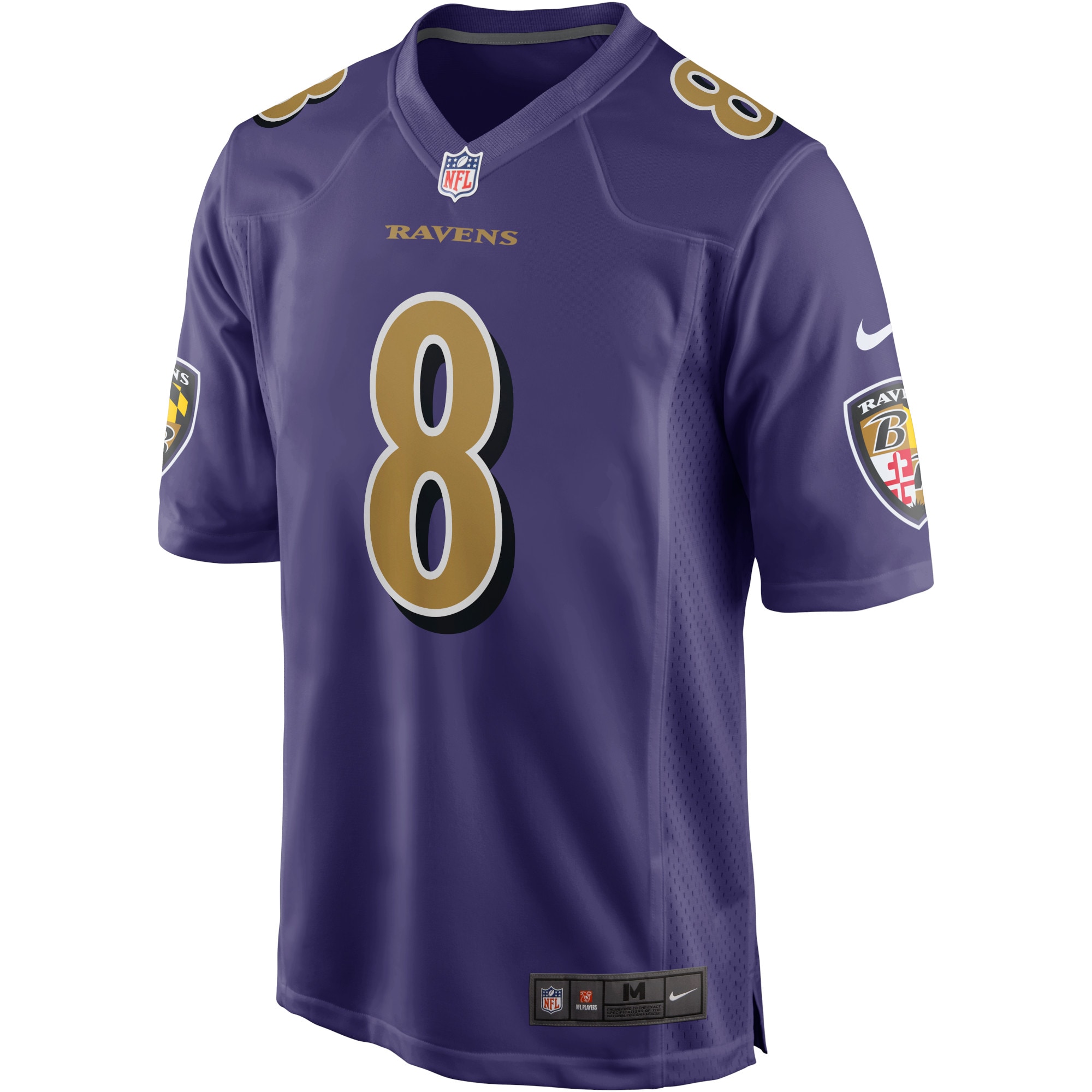 Alternative view of Lamar Jackson Baltimore Ravens Alternate Game Jersey - Men's