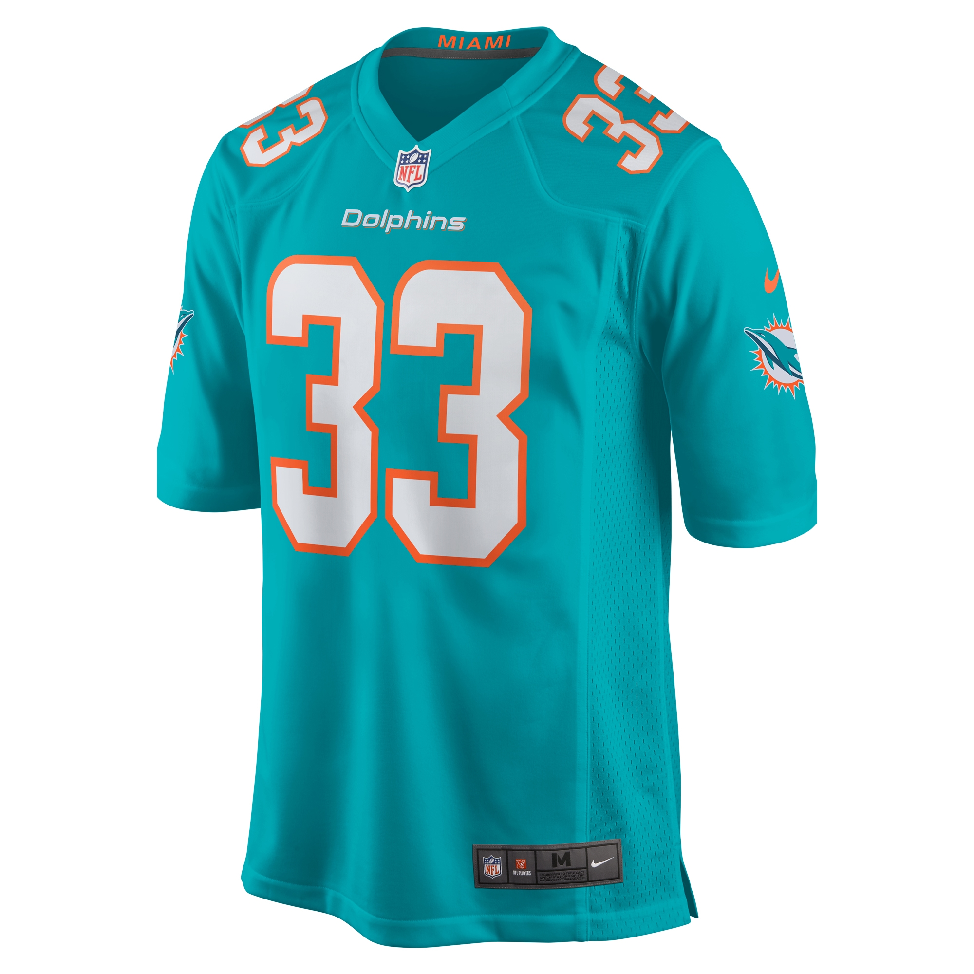 Alternative view of Lamical Perine Miami Dolphins Game Jersey - Men's