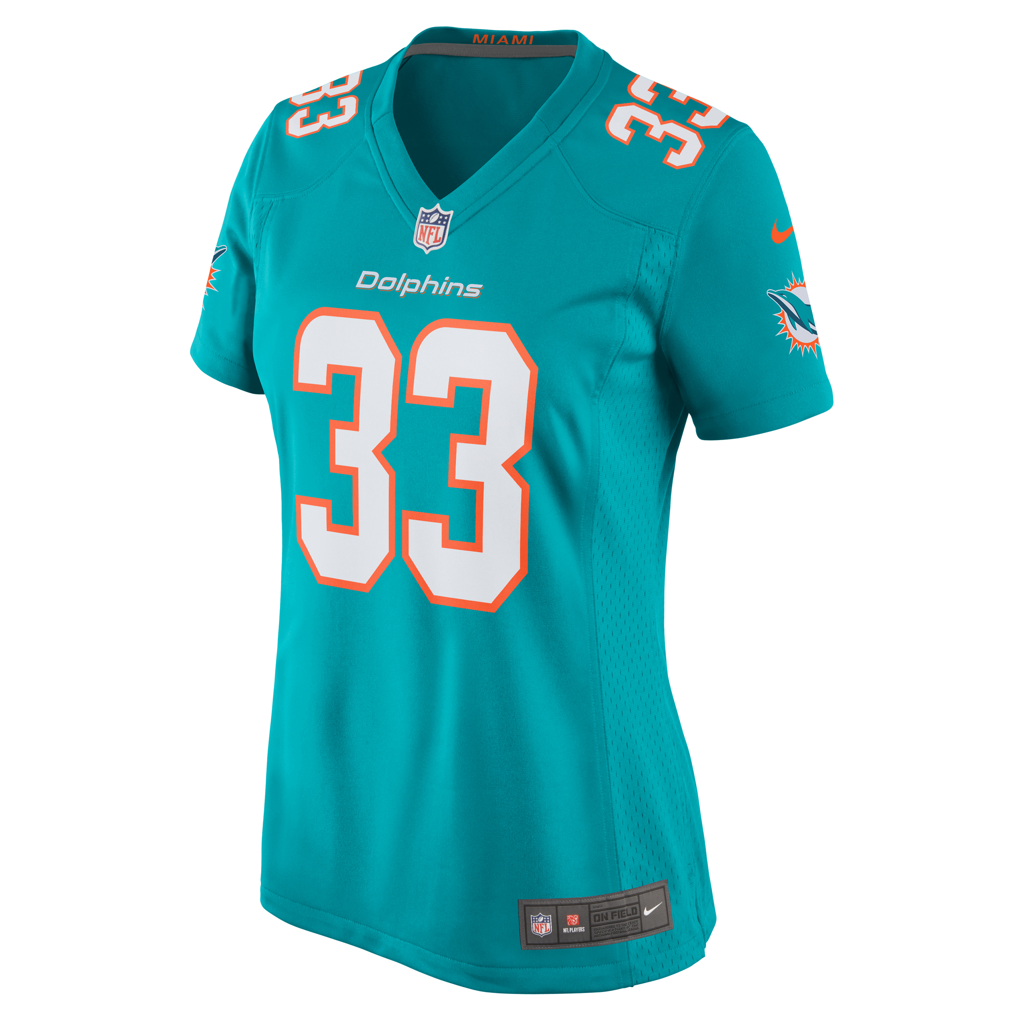 Alternative view of Lamical Perine Miami Dolphins Game Jersey - Women's