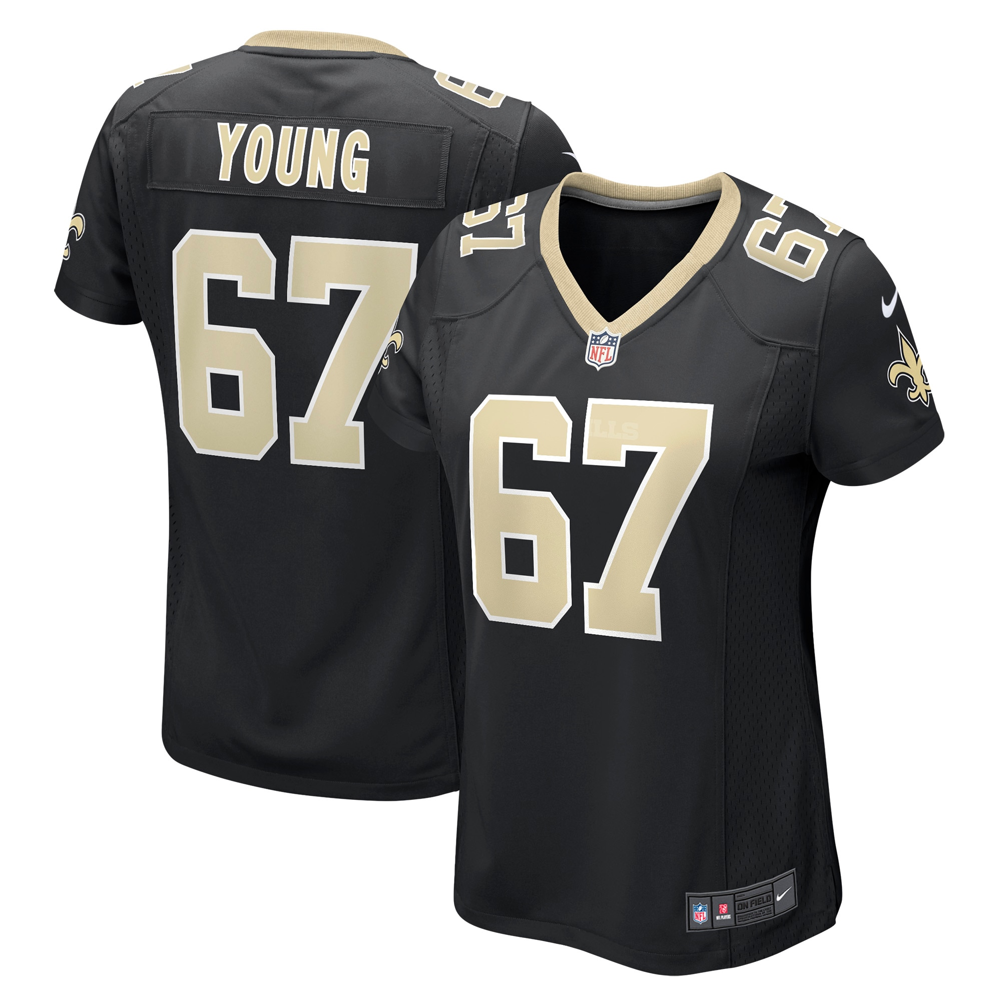 Landon Young New Orleans Saints Game Jersey - Women's