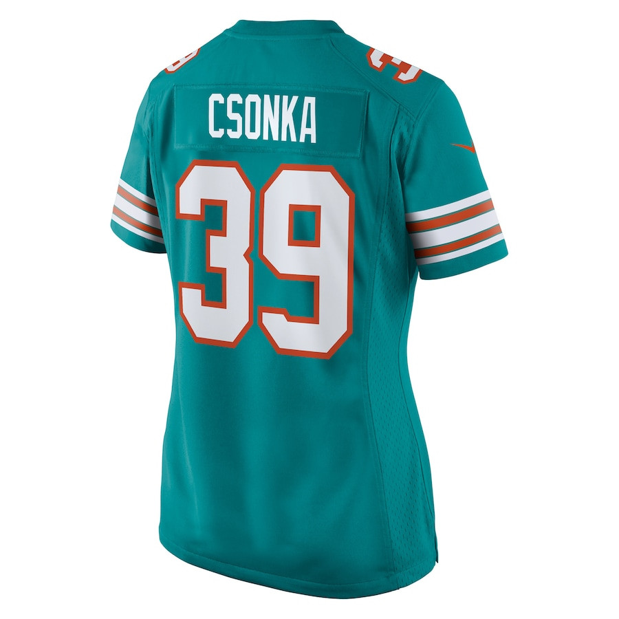 Larry Csonka #39 Miami Dolphins Game Jersey - Women's | Aqua - Image 3
