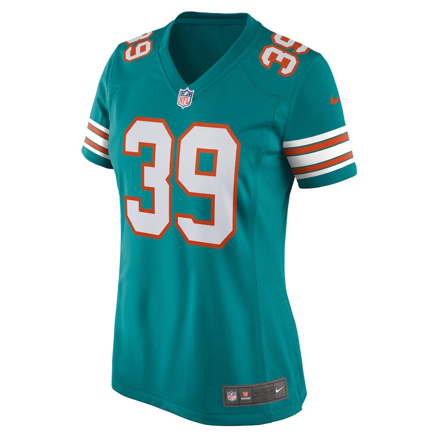 Alternative view of Larry Csonka #39 Miami Dolphins Game Jersey - Women's | Aqua