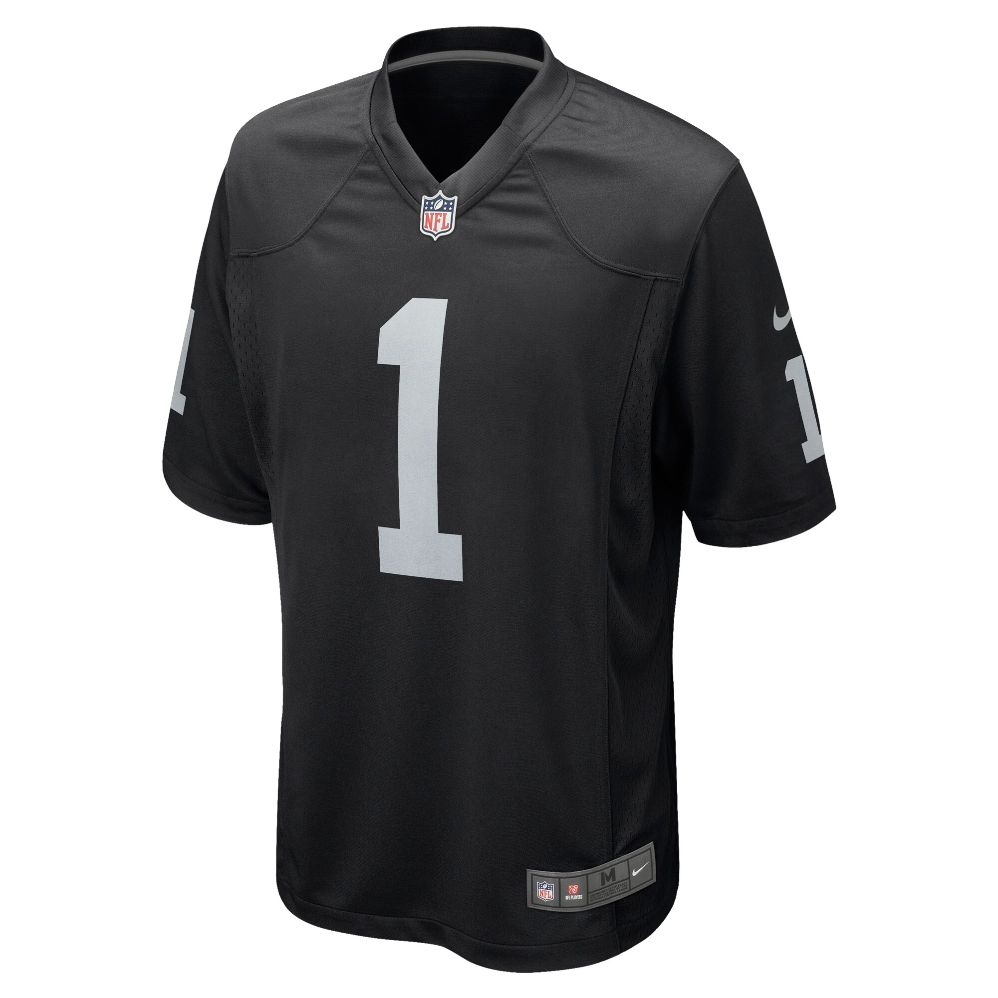 Alternative view of Las Vegas Raiders Number #1 Las Vegas Raiders Game Jersey - Men's