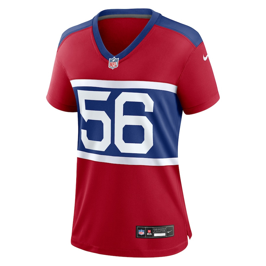 Alternative view of Lawrence Taylor #56 New York Giants Alternate Game Jersey - Women's | Century Red