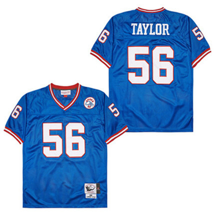 Alternative view of Lawrence Taylor #56 New York Giants Throwback Game Jersey - Men's | Blue