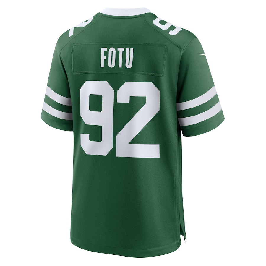 Leki Fotu #92 New York Jets Game Jersey - Men's | Legacy Green - Image 3