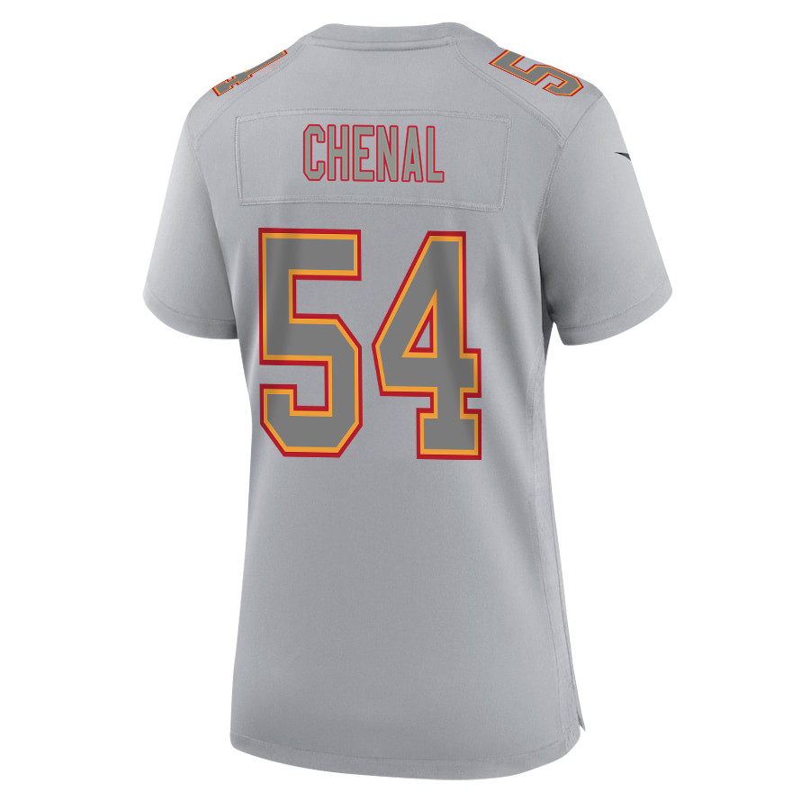 Leo Chenal #54 Kansas City Chiefs Super Bowl LVIII Champions 4X Game Jersey - Women's | Gray - Image 3
