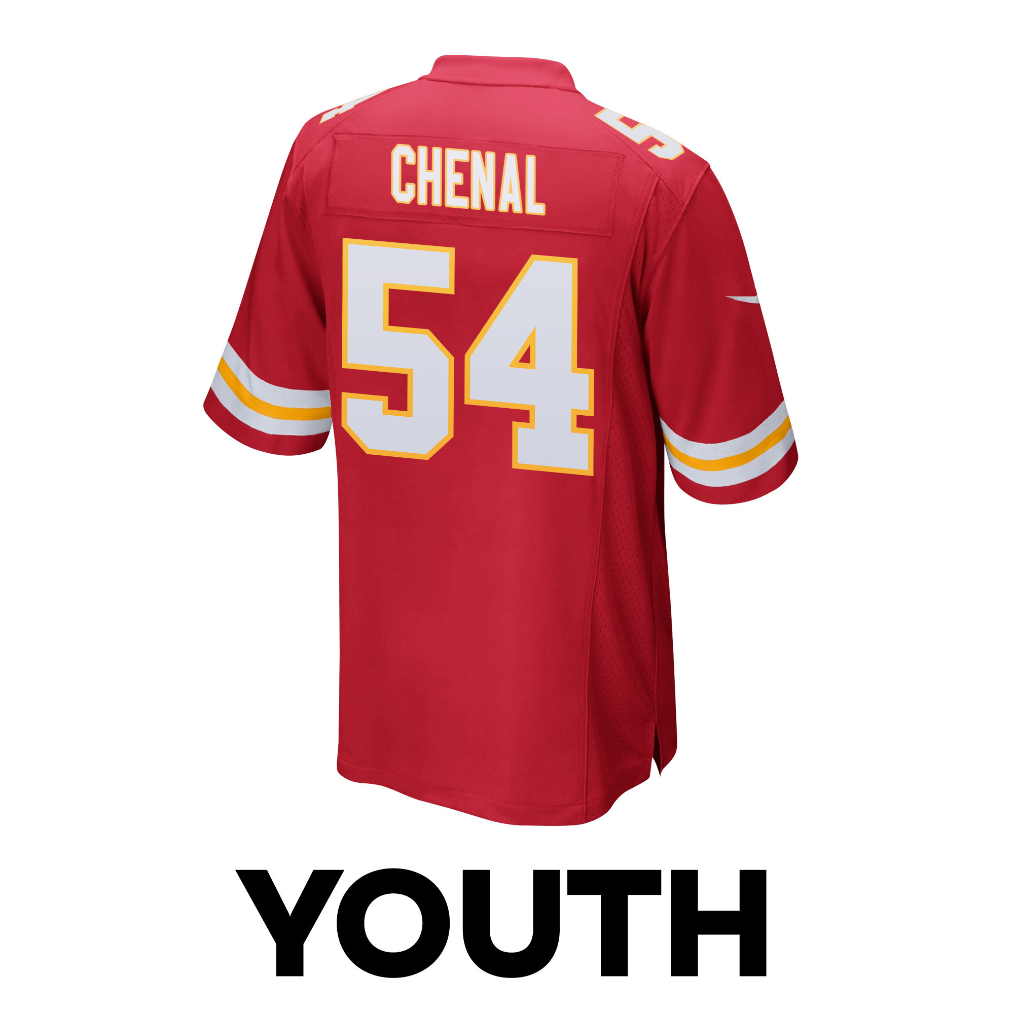 Leo Chenal #54 Kansas City Chiefs Super Bowl LVIII Champions 4X Game Jersey - Youth | Red - Image 3