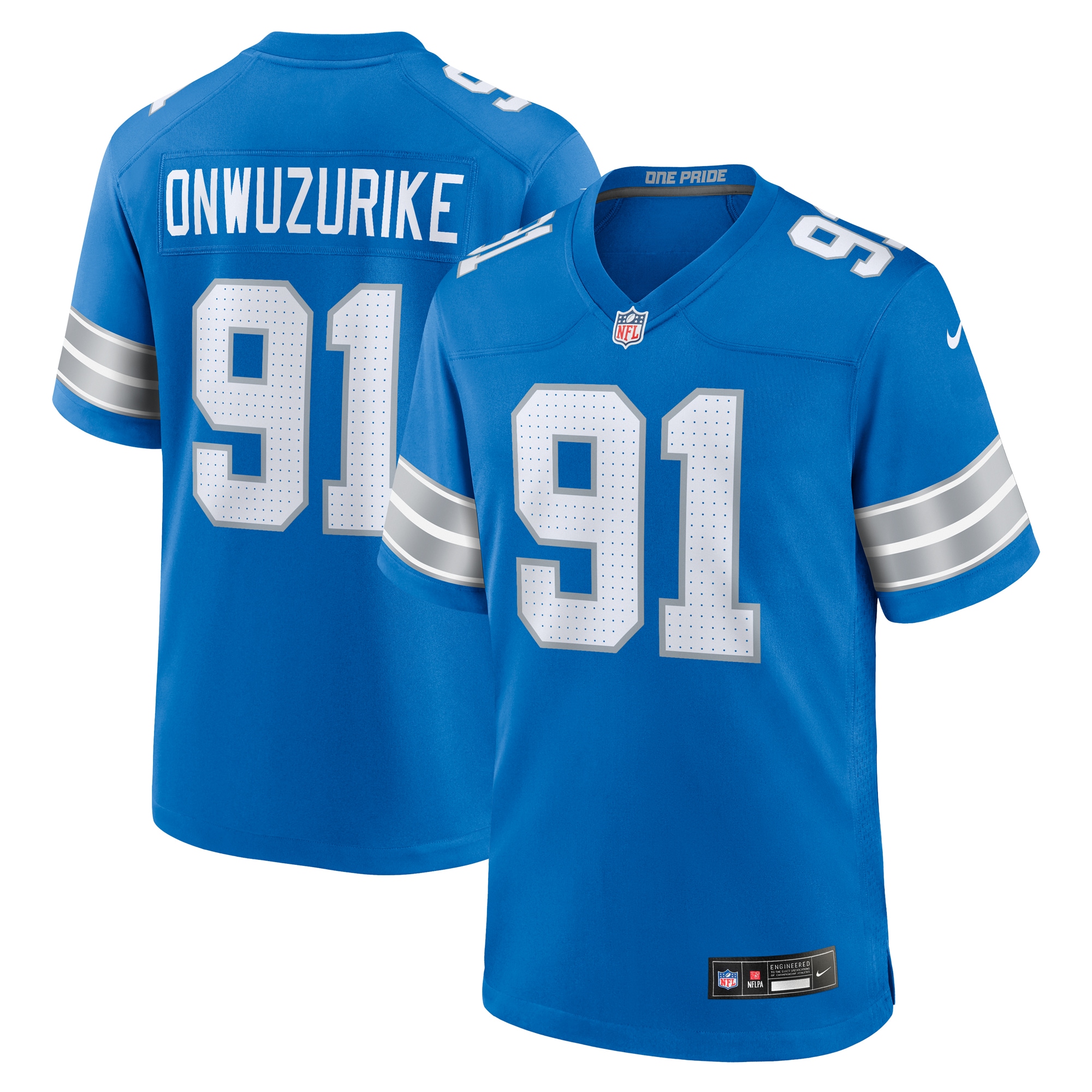 Levi Onwuzurike Detroit Lions Game Jersey - Men's
