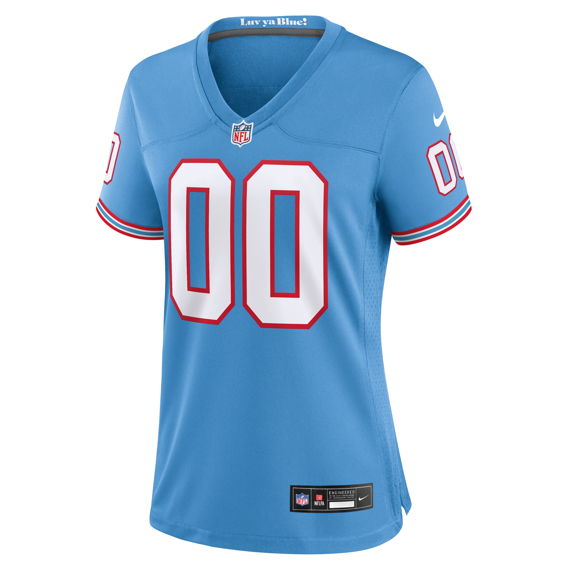 Alternative view of Light Tennessee Titans Throwback Game Jersey - Women's