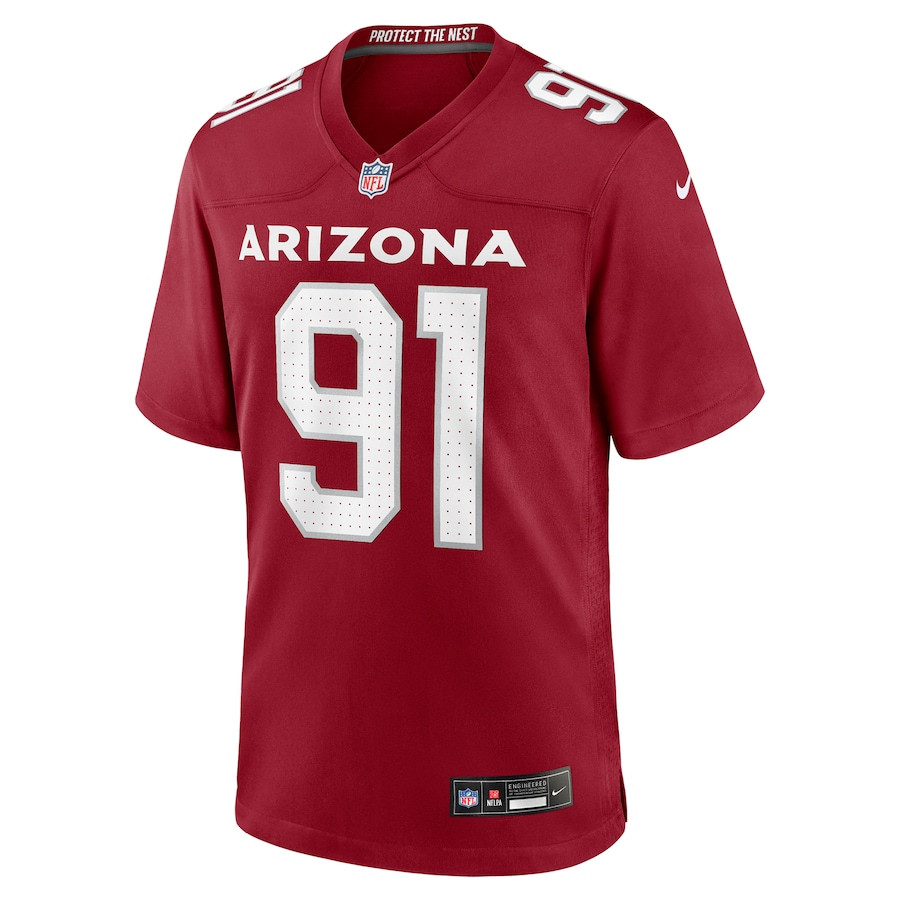 Alternative view of L.J. Collier #91 Arizona Cardinals Game Jersey - Men's | Cardinal