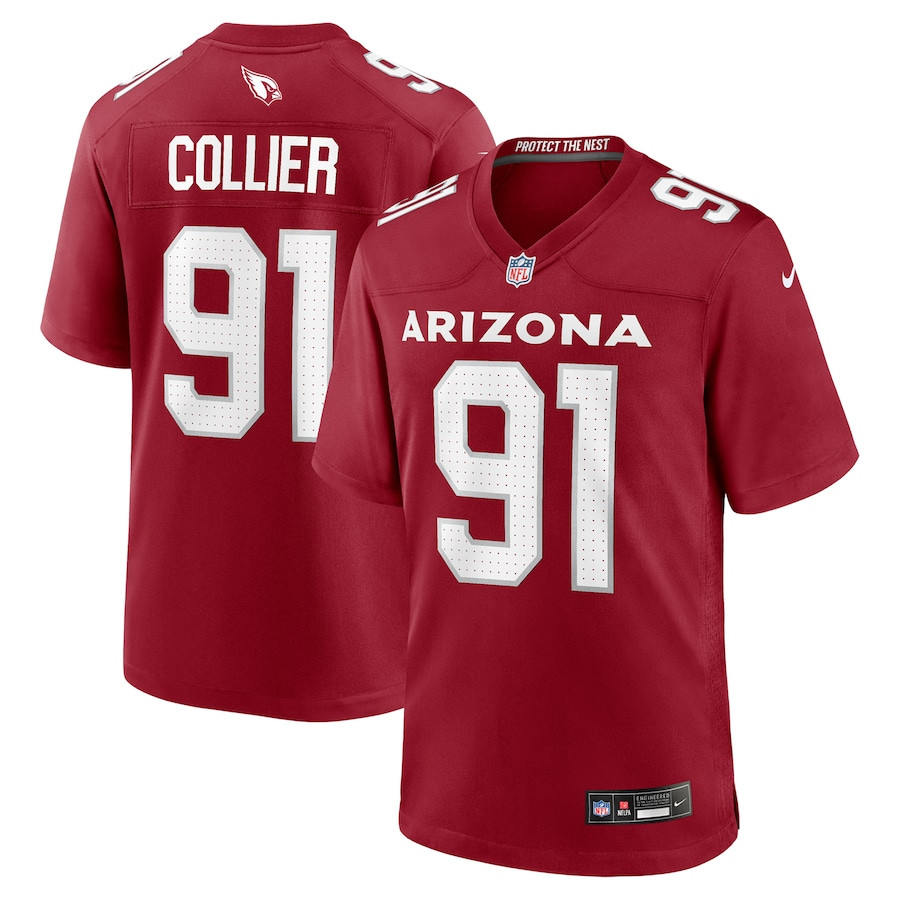 L.J. Collier #91 Arizona Cardinals Game Jersey - Men's | Cardinal