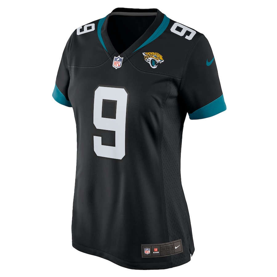Alternative view of Logan Cooke #9 Jacksonville Jaguars Game Jersey - Women's | Black