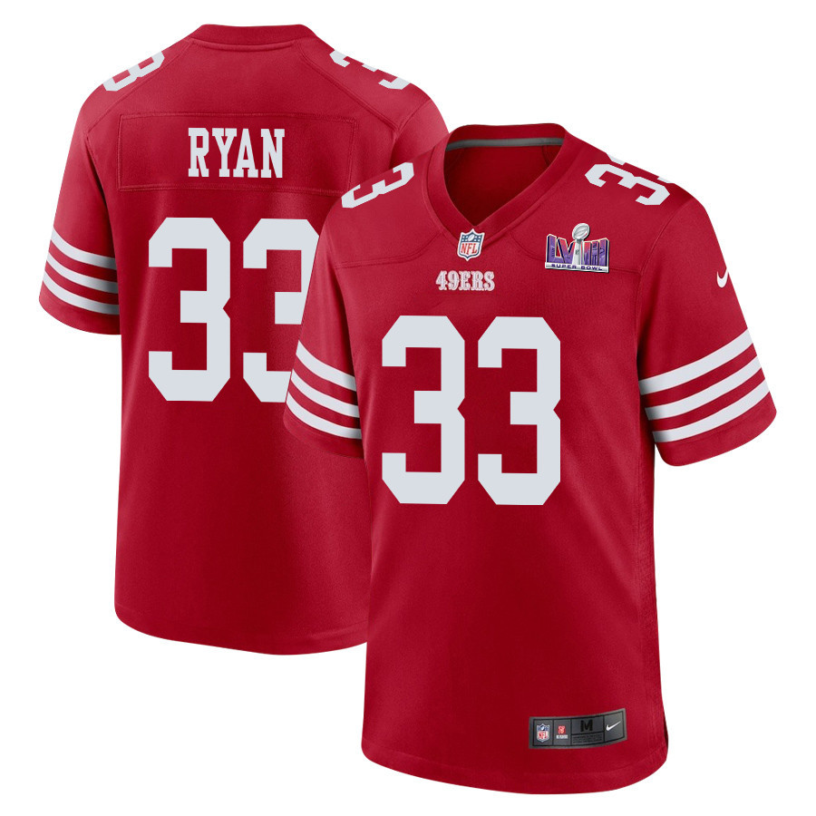 Logan Ryan #33 San Francisco 49ers Super Bowl LVIII Patch Game Jersey - Men's | Scarlet