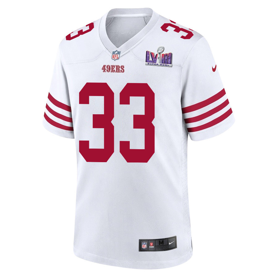 Alternative view of Logan Ryan #33 San Francisco 49ers Super Bowl LVIII Patch Game Jersey - Men's | White
