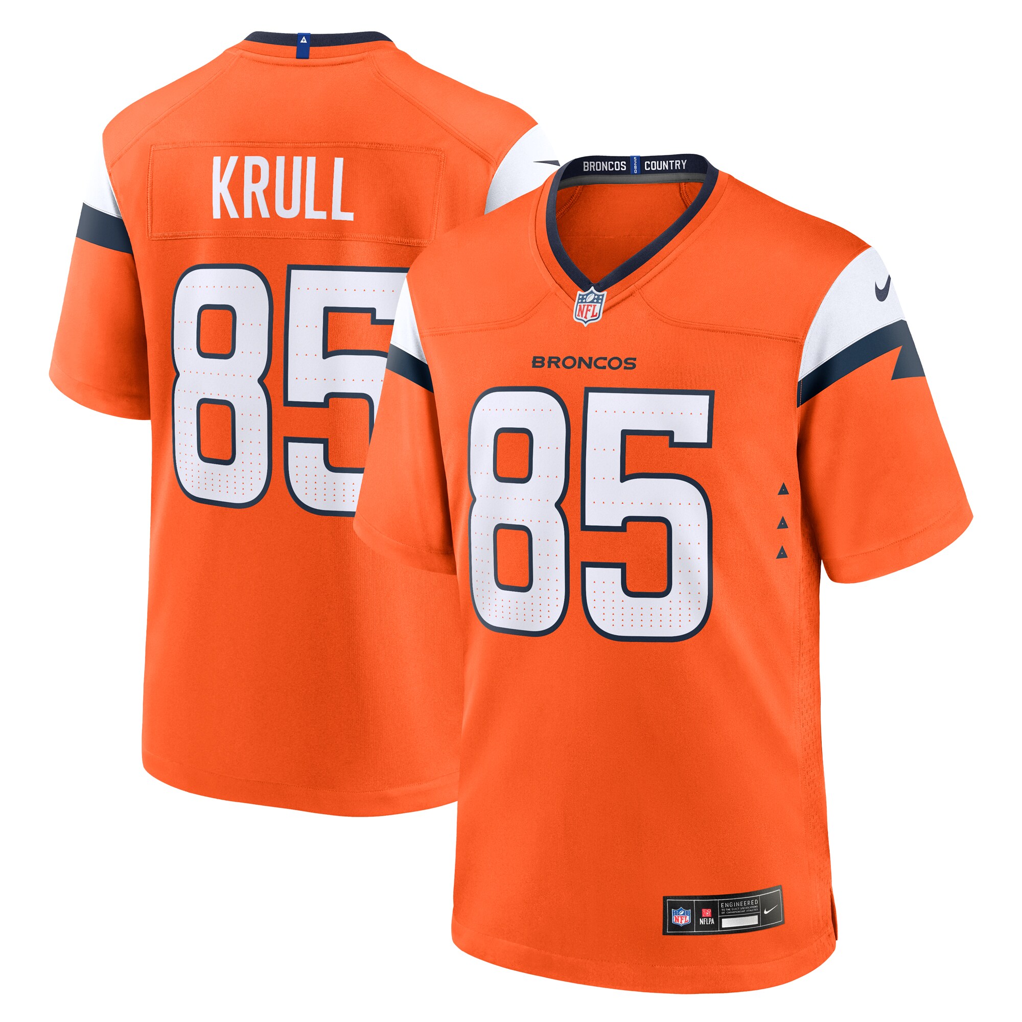 Lucas Krull Denver Broncos Game Jersey - Men's